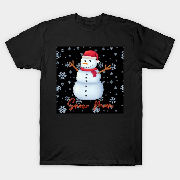 Snow Man T-Shirt by Gileart